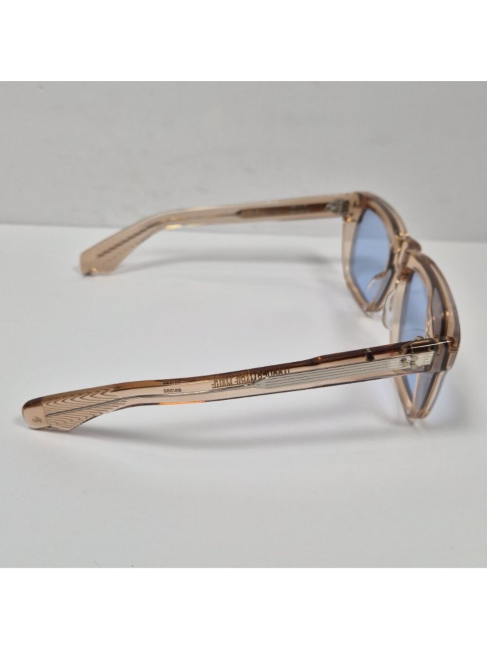Jacques Marie Mage Yves Beige Sand Blue Bird Eyeglasses 96/350 Made In Japan NIB - Picture 8 of 12
